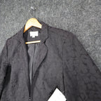 Erin London Blazer Women Size S Black Textured Jacquard Open Front Jacket New - take2supply