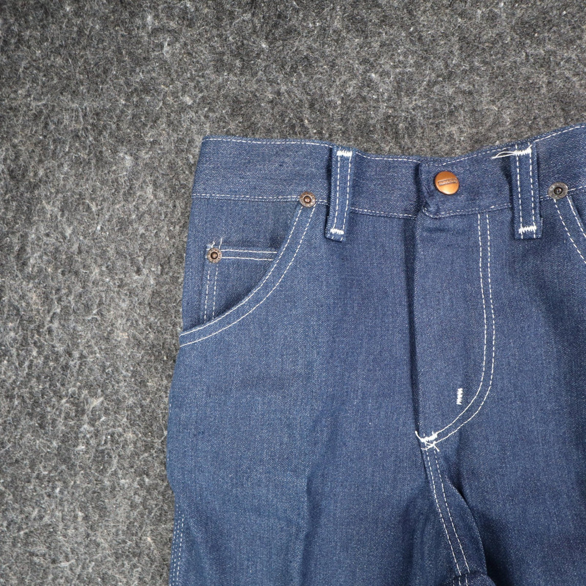 Maverick Jeans Boys 10 Reg Vintage 70s Blue Cotton Poly Straight Leg Deadstock - take2supply