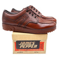 James Pepper Oxford Shoes Mens 5 D Vintage Brown Leather Moc Toe Made in USA - take2supply