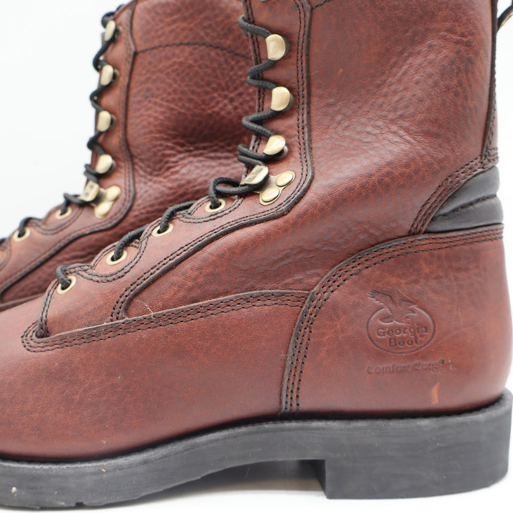 Georgia Boot Carbo-Tec G8845 Mens 11M Work Boots Roan Brown Leather 8 Inch NIB - take2supply