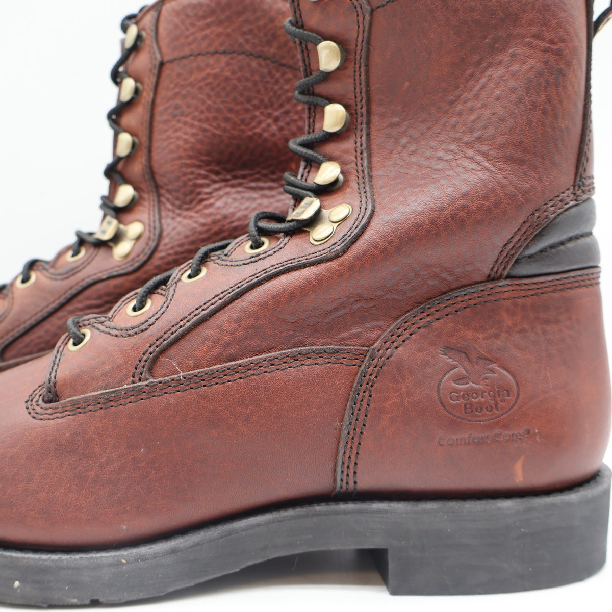 Georgia Boot Carbo-Tec G8845 Mens 11M Work Boots Roan Brown Leather 8 Inch NIB - take2supply