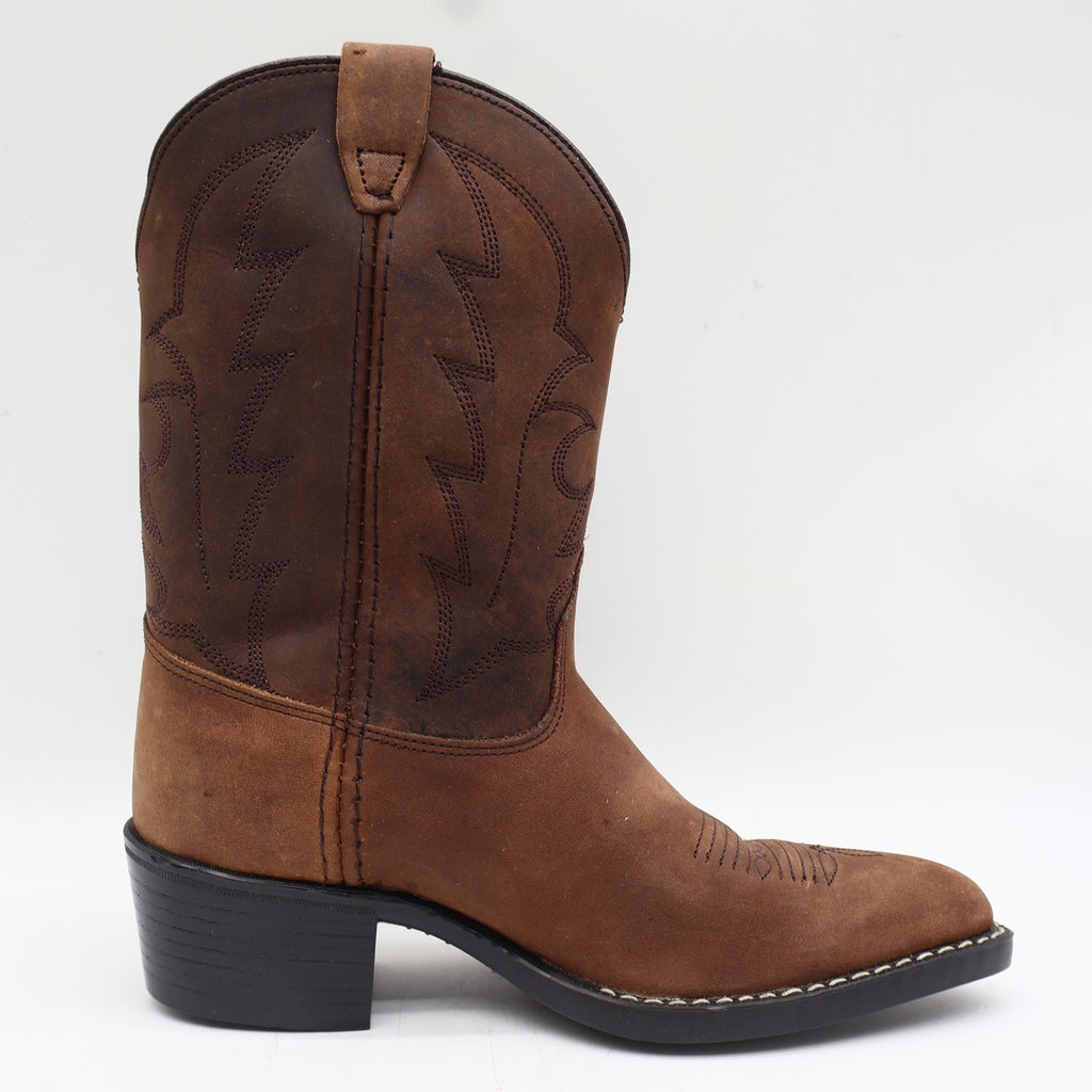 Laredo Western Boots Youth 2 D Tan Distressed Leather Cowboy Boots 28-2240 NIB - take2supply