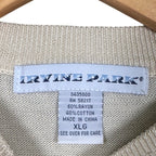 IRVINE PARK Mens XLG Tan Cable Knit Short Sleeve Sweater - take2supply