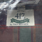 417 Van Heusen Shirt Mens XL Green Purple Red Plaid Cotton Blend New Packaged - take2supply