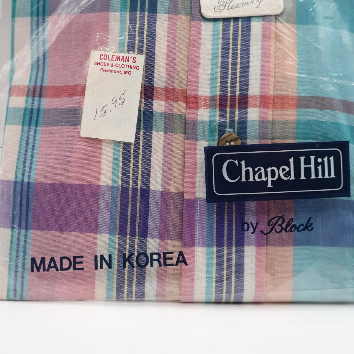 Chapel Hill by Block Shirt Mens XL Vintage Plaid Short Sleeve Button Down New - take2supply
