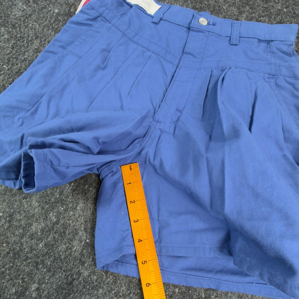 Lee Vintage 80s High Waist Pleated Yoked Shorts Juniors 5 Blue NWT - take2supply