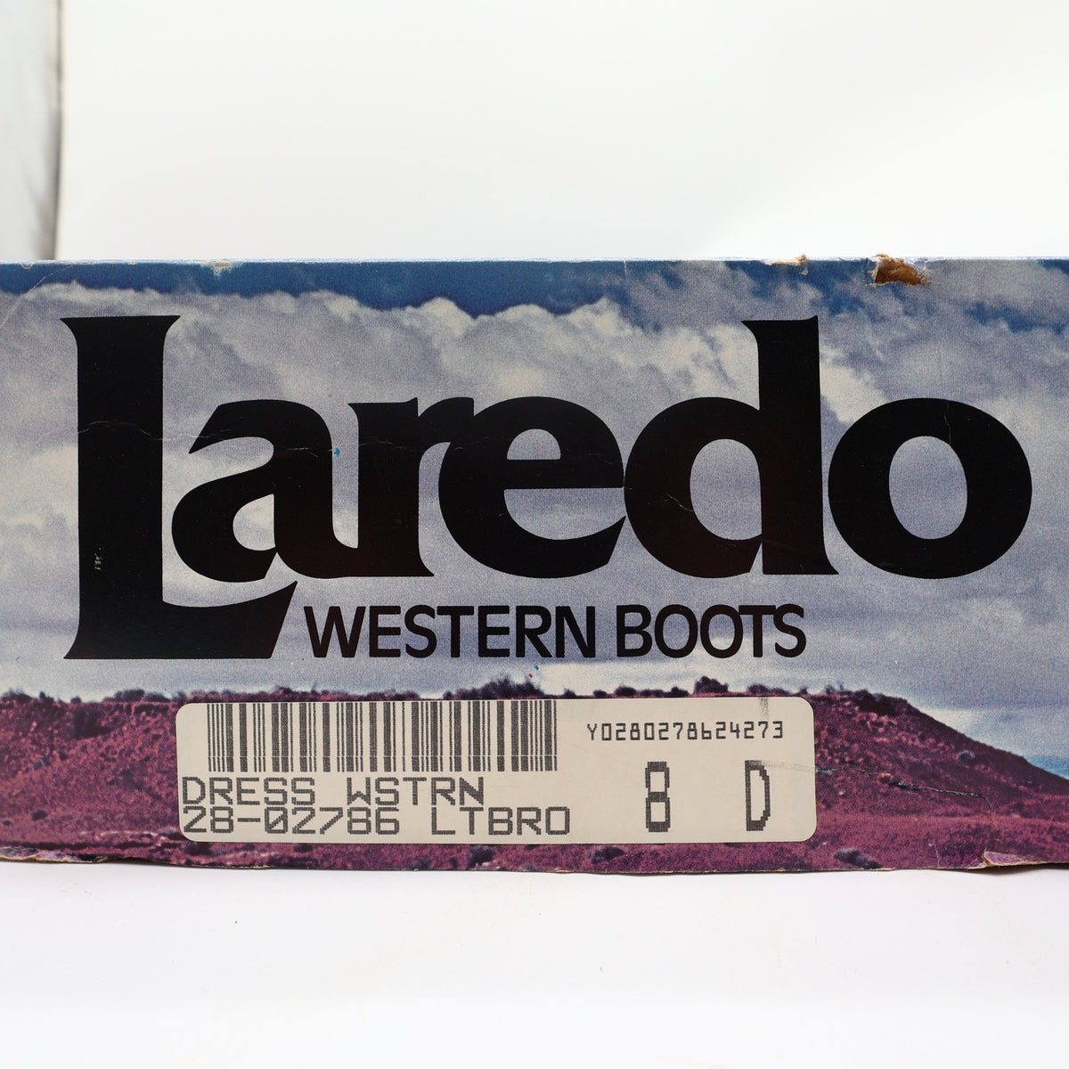 Laredo Vintage 90s Western Boots Mens 8 D Tan Brown Leather Cowboy 2786 NIB - take2supply