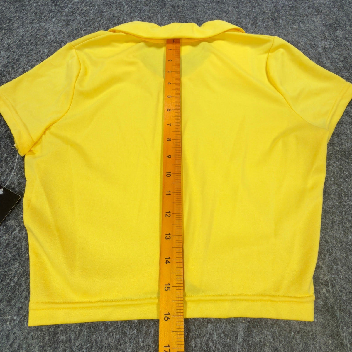 Byer California Vintage 90s Crop Polo Top Womens M Yellow Polyester NWT - take2supply