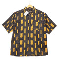 K.A.D. Button Up Shirt Mens XL Black New Tiki Abstract Grid Vintage - take2supply
