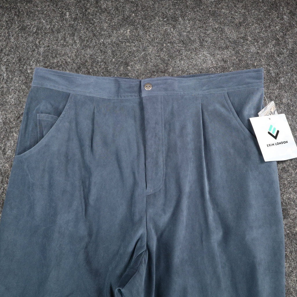 Erin London Pants Womens XL Silverado Blue Pleated Elastic Waist New NWT C853 - take2supply