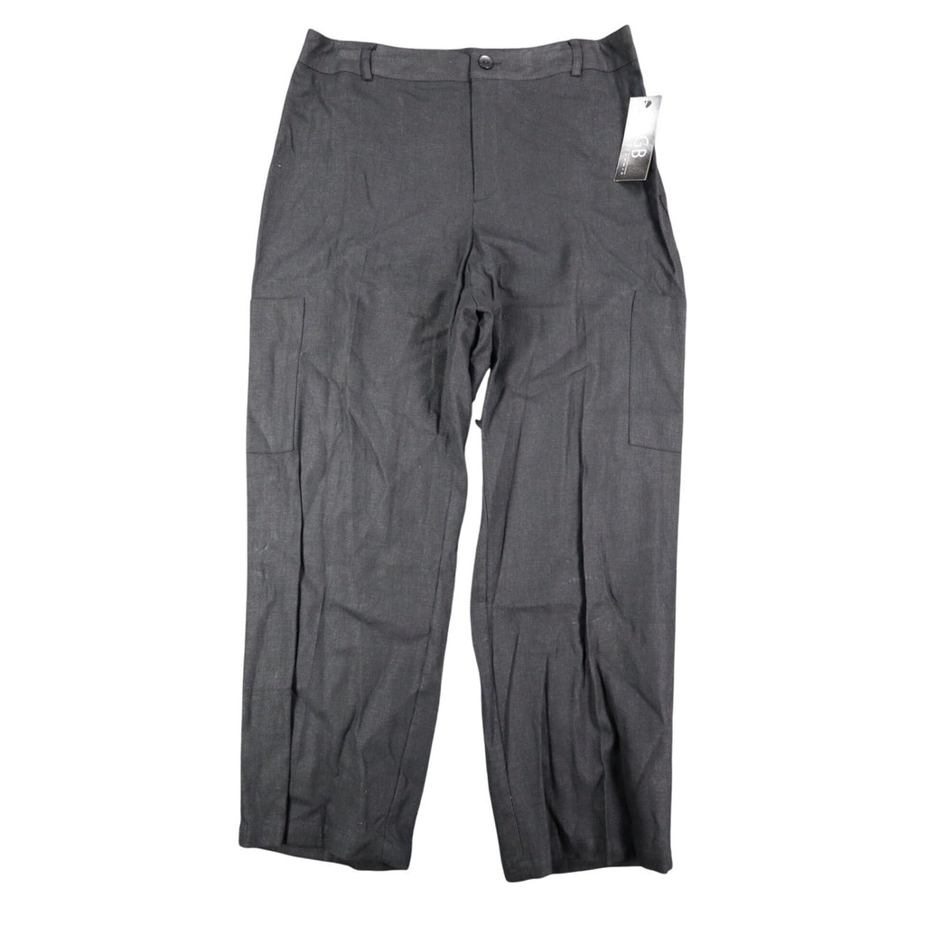 AGB Byer California Cargo Pants Womens 10 Y2K Black Linen Blend Utility Trousers - take2supply