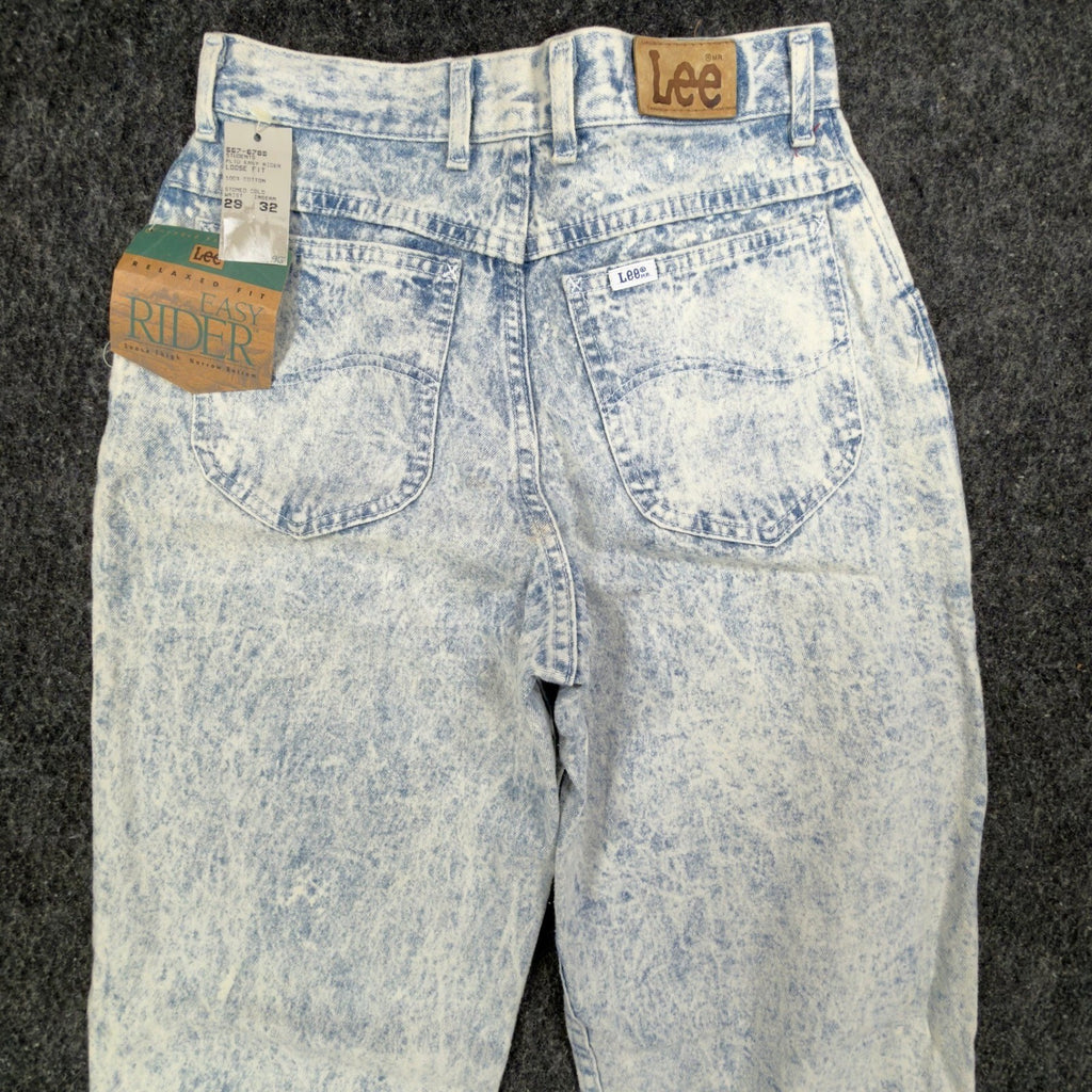 Lee Vintage 90s Easy Rider Jeans Mens 29x32 Blue Acid Wash Denim NWT USA Made - take2supply