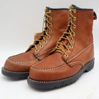 Tuff-Welt Work Boots Mens 7 Vintage Brown Full Grain Leather Moc Toe USA 332 - take2supply