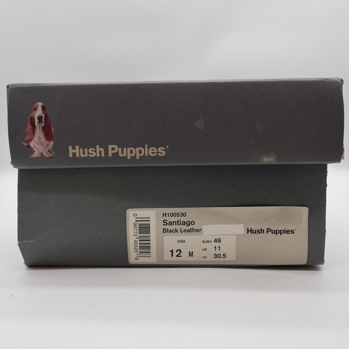 Hush Puppies Santiago Men 12 Black Leather Slip On Loafer Shoes H100530 Bounce - take2supply