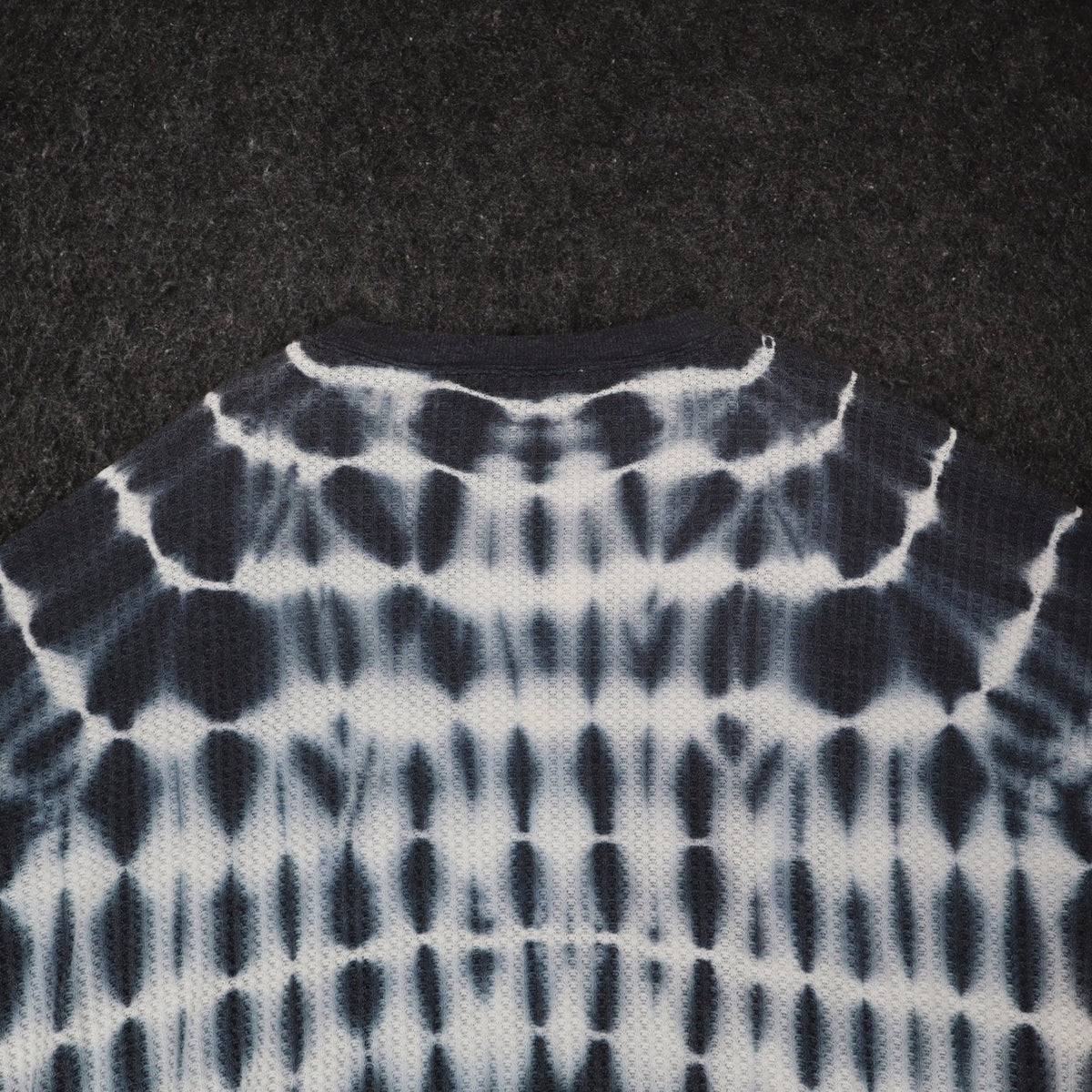 She + Sky Waffle Knit Top Medium NWT Navy White Tie Dye Thermal Raglan SS2467 - take2supply