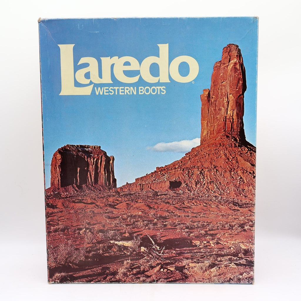 Laredo Vintage 90s Western Boots Mens 8 D Tan Brown Leather Cowboy 2786 NIB - take2supply