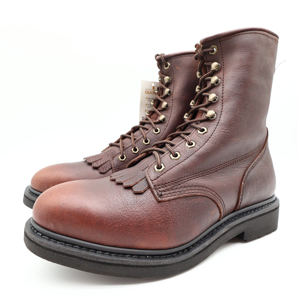 Dan Post DP69612 Briar Oily Laceup Boots Mens 10EW Brown Leather NWT New - take2supply