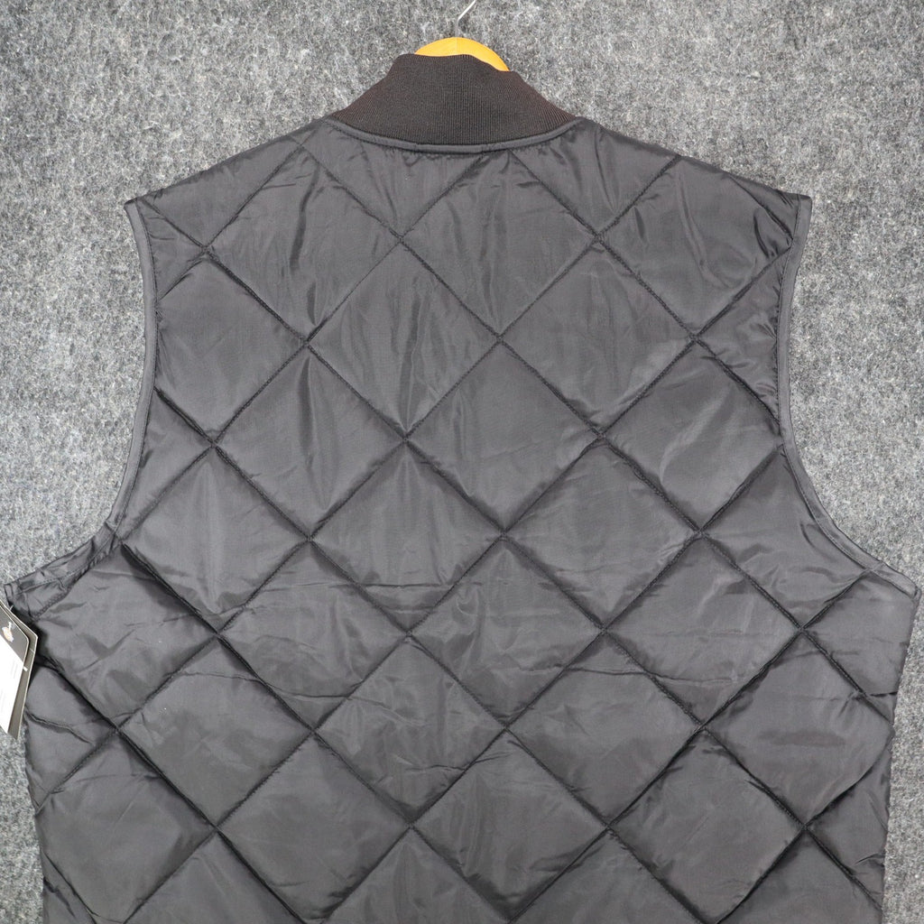 Dickies Insulated Nylon Vest Mens XL Black Diamond Quilt Water Repellent TE242BK - take2supply