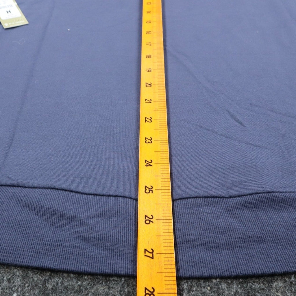 Erin London Top Womens Medium Blue Viscose Studded Puff Sleeve French Terry NWT - take2supply