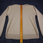 Scudder Sportswear V-Neck Sweater Youth Medium 10-12 Vintage 70s Tan Acrylic USA - take2supply
