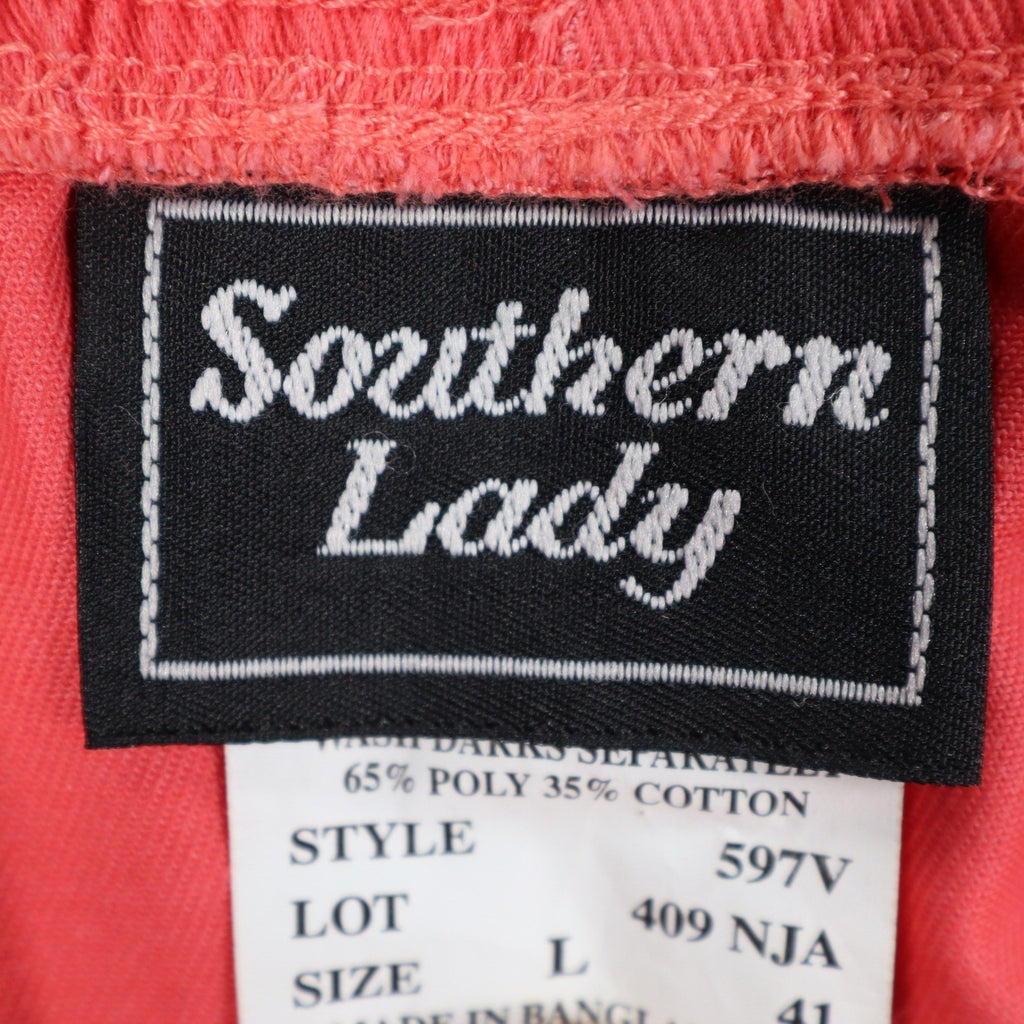 Southern Lady Capri Pants Womens Large Fruit Punch Coral Pull On NWT Deadstock - take2supply