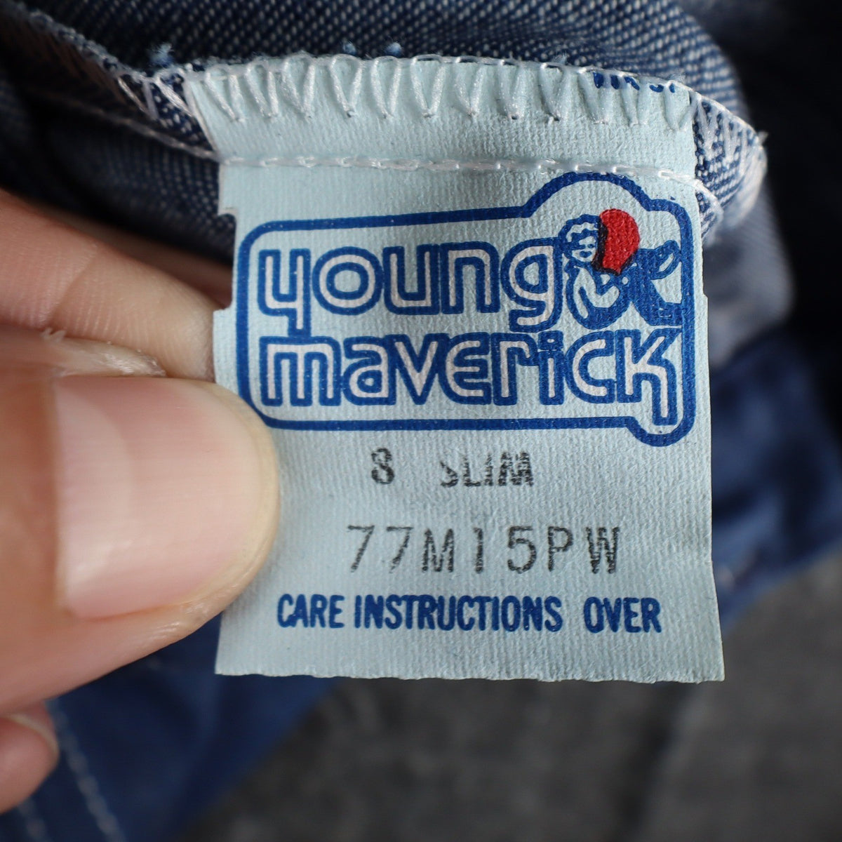 Vintage Maverick Girls Jeans 8 Slim Blue Straight Leg Denim NOS - take2supply