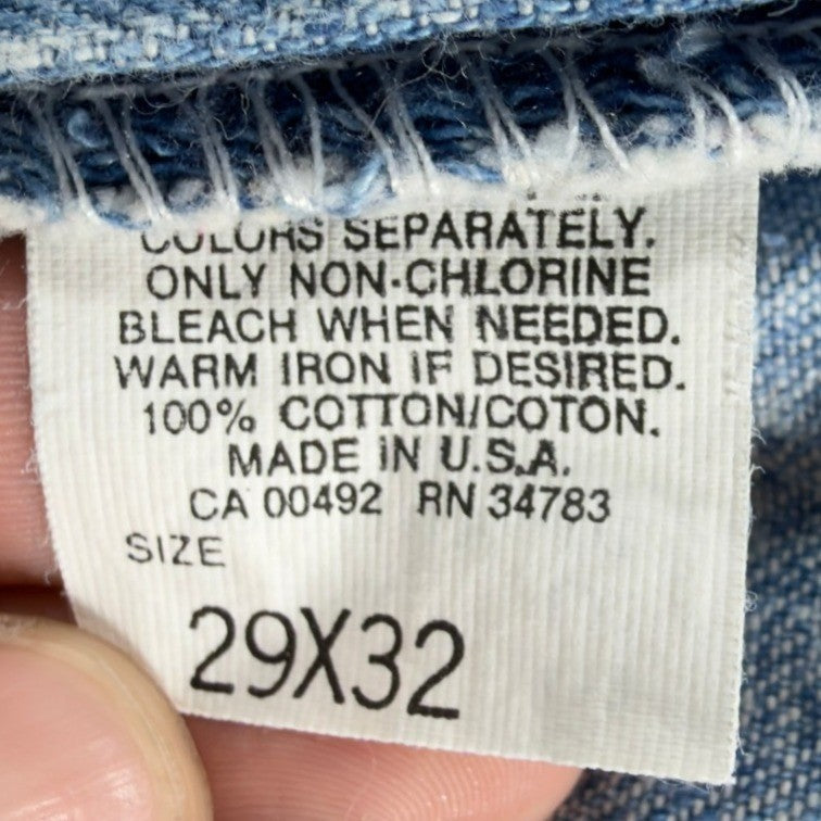 Lee Vintage 90s Easy Rider Jeans Mens 29x32 Blue Acid Wash Denim NWT USA Made - take2supply