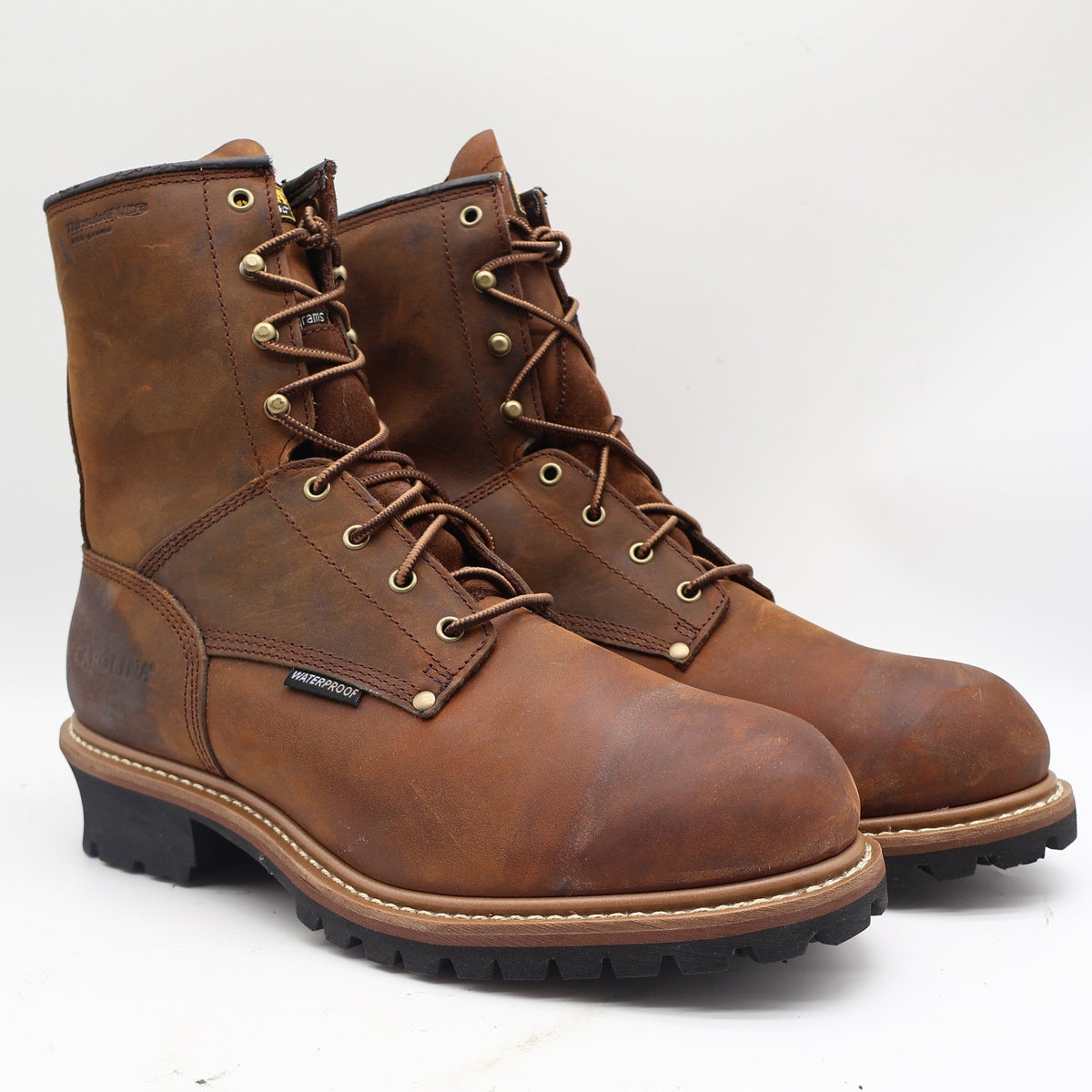 Carolina Logger Work Boots Mens 13 2E Brown Leather Waterproof EH CA4821 600g - take2supply
