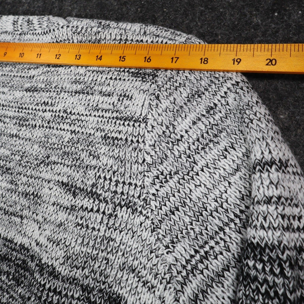 VioletRuby Cardigan Womens Medium Black Grey Ombre Open Front Longline Duster - take2supply