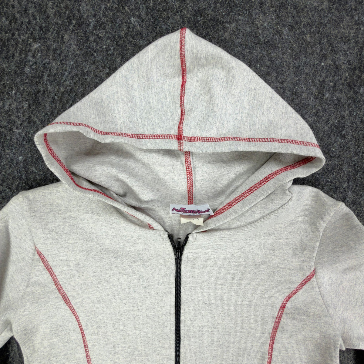Awesome Wear Vintage Y2K Tracksuit Womens M Gray Cotton Set New Made in USA - take2supply