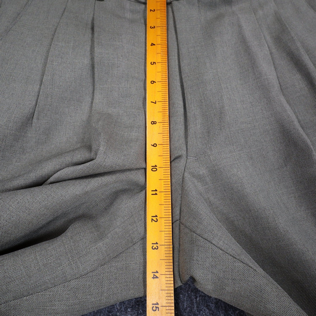 Gino Cappeli Dress Pants Mens 33 Vintage Olive Green Pleated James Deadstock - take2supply