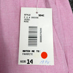 Nikki Vintage 90s Elastic Waist Pants Women 14 Rose Pink Polyester NWT Deadstock - take2supply