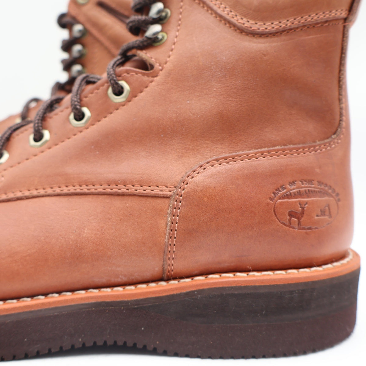 Lake of the Woods 3900 Work Boots Mens 10.5 D Vintage Brown Leather Lace Up New - take2supply