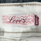 Levi's 2006 Y2K Bermuda Shorts Girls 10 White Denim NWT Belted C679 - take2supply