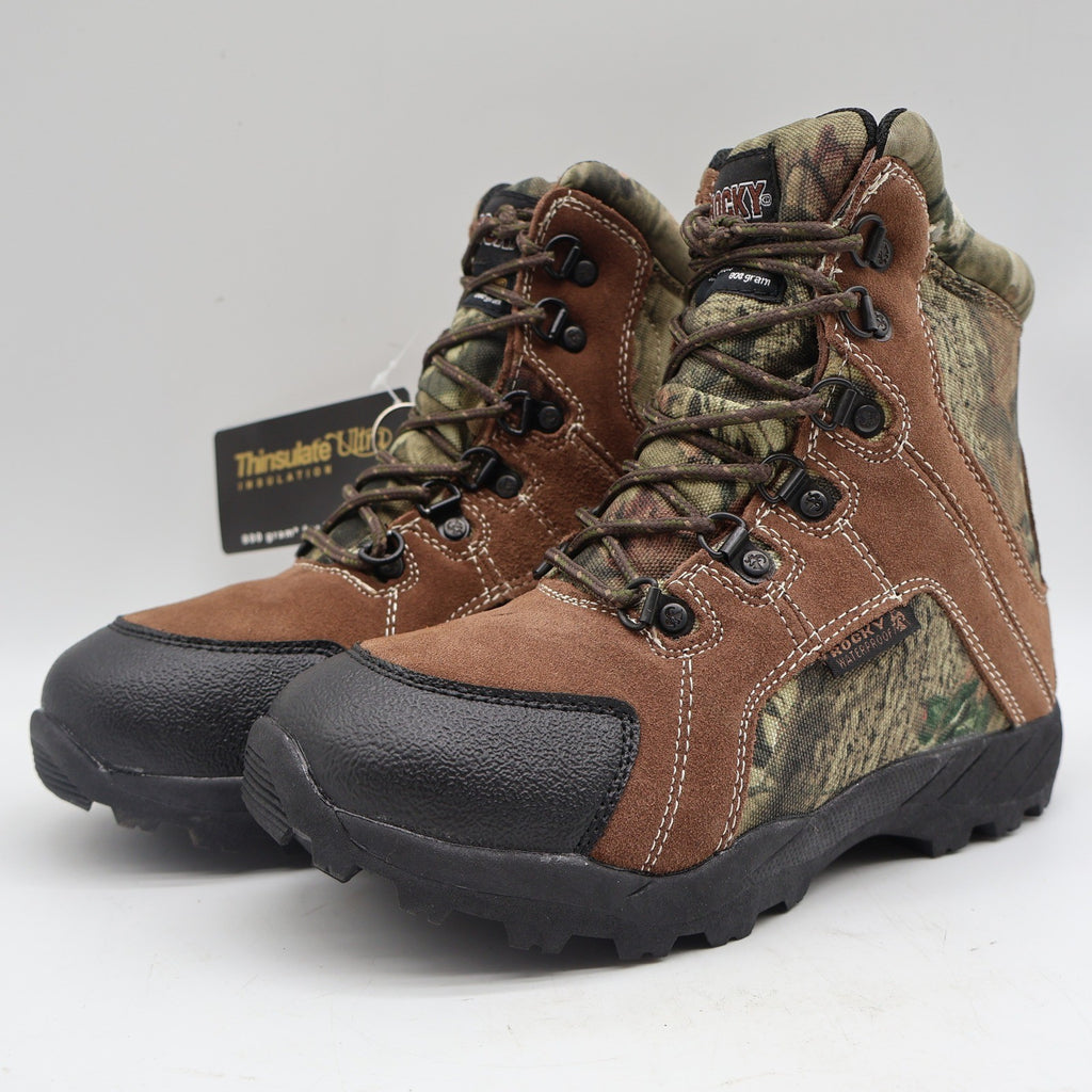 Rocky Hunting Boots Kids 3.5M Brown Camo 800g Thinsulate Waterproof FQ0003710 - take2supply