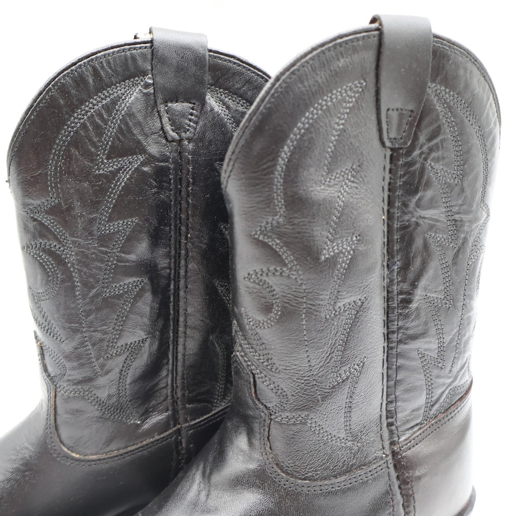 Laredo Western Boots Kids 3 Black Leather J-Toe Cowboy Boots 28-2210 New - take2supply