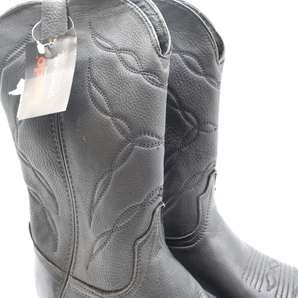 Laredo 28-1801 Western Cowboy Boots Mens 11 Black Leather NWT Made in USA - take2supply