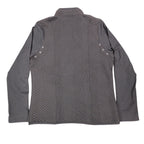 Erin London Quilted Zip Jacket Womens Small Black Chevron Mock Neck Grommet NEW - take2supply