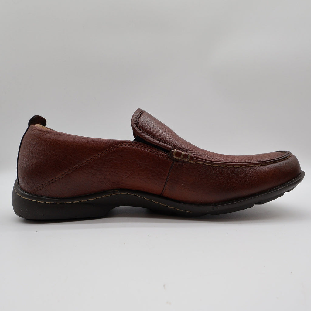 Hush Puppies GT Slip On Loafers Mens 9.5 Red Brown Leather Bounce H12466 NEW - take2supply