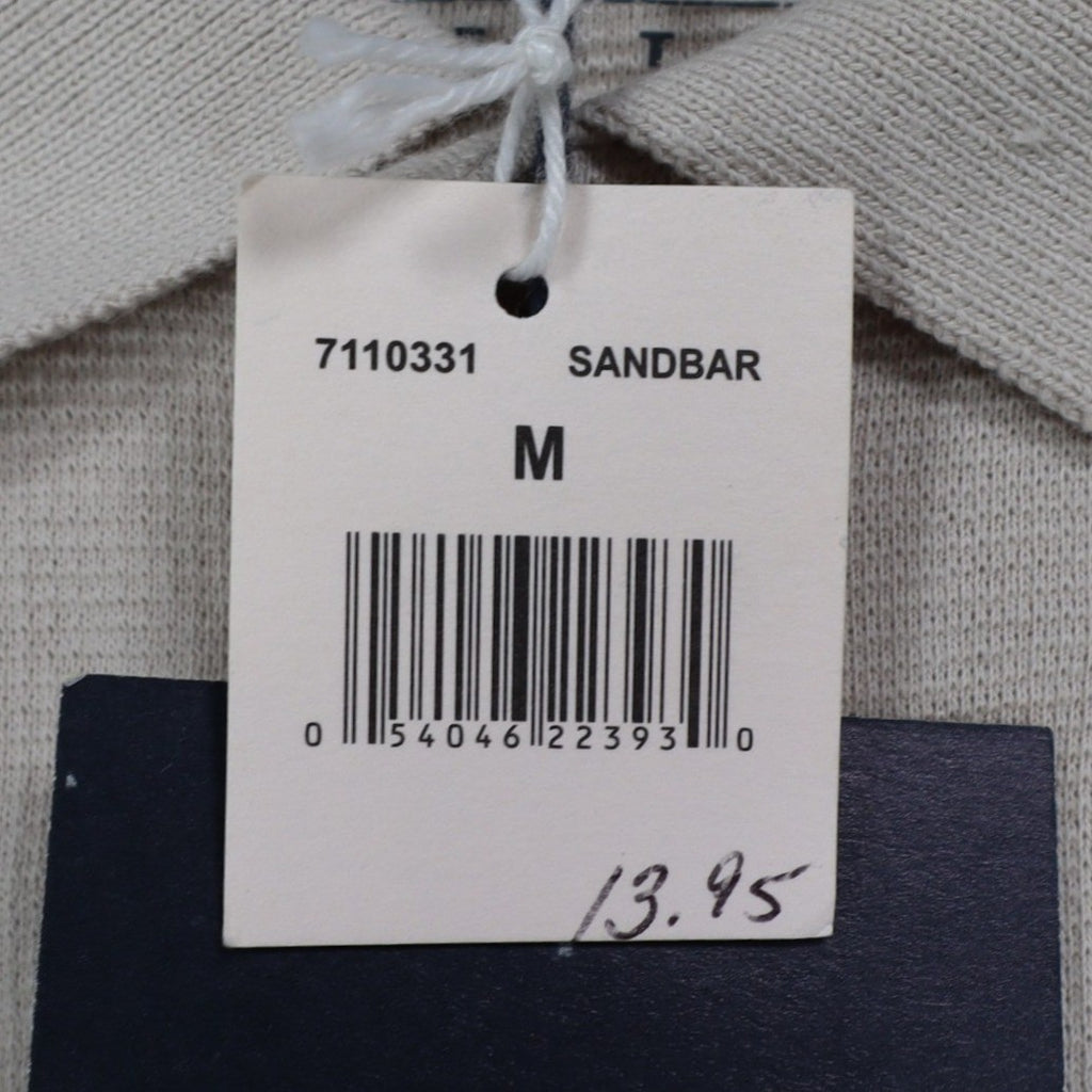 North River Polo Shirt Mens Size M Sandbar Beige 100% Cotton Pique NWT 7110331 - take2supply