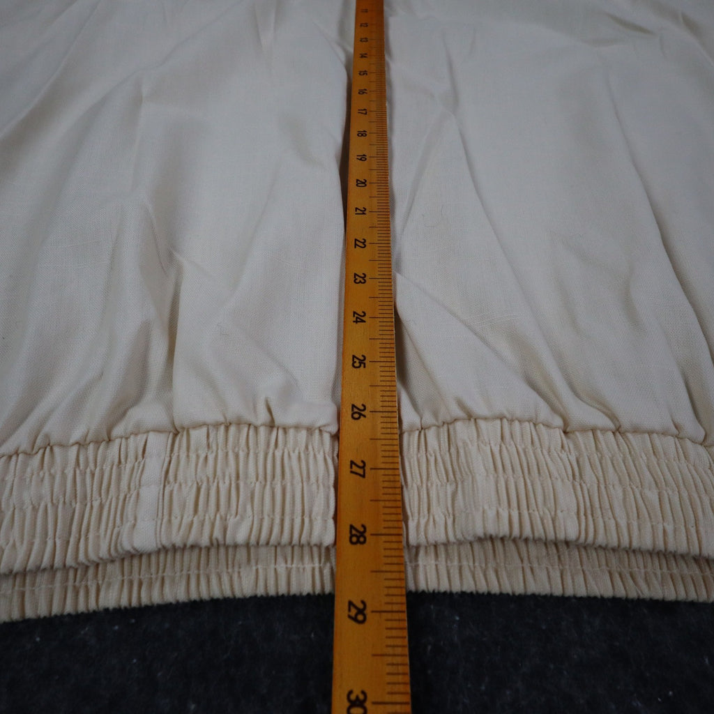 Fulton Street Shirt Works Polo Mens 2X Vintage 90s Cream Banded Bottom USA Made - take2supply