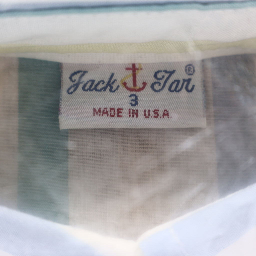 Jack Tar Shirt Toddler Boys 3T Pastel Stripe Short Sleeve Button Down USA NWT - take2supply