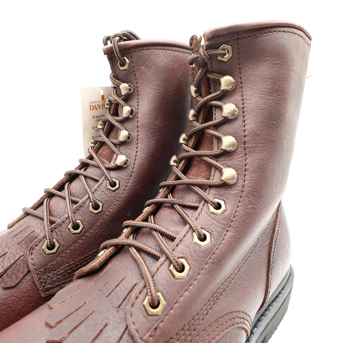 Dan Post DP69612 Briar Oily Laceup Boots Mens 10EW Brown Leather NWT New - take2supply