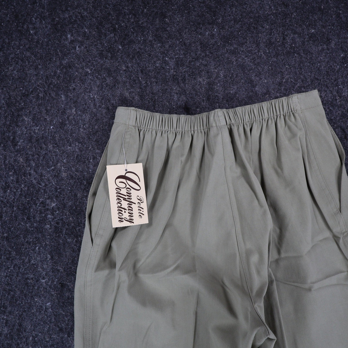 Company Collection Petite Pants Size 8 Sage Green Tencel Cotton Elastic Waist - take2supply