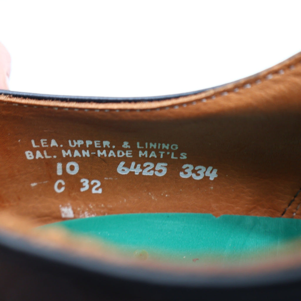 Carolina Oxford Shoes Mens 10 C Vintage Black Leather Plain Toe Made in USA New - take2supply