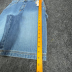 John Deere Y2K Carpenter Denim Shorts Boys 16 Stone Wash Blue NWT Vintage Style - take2supply
