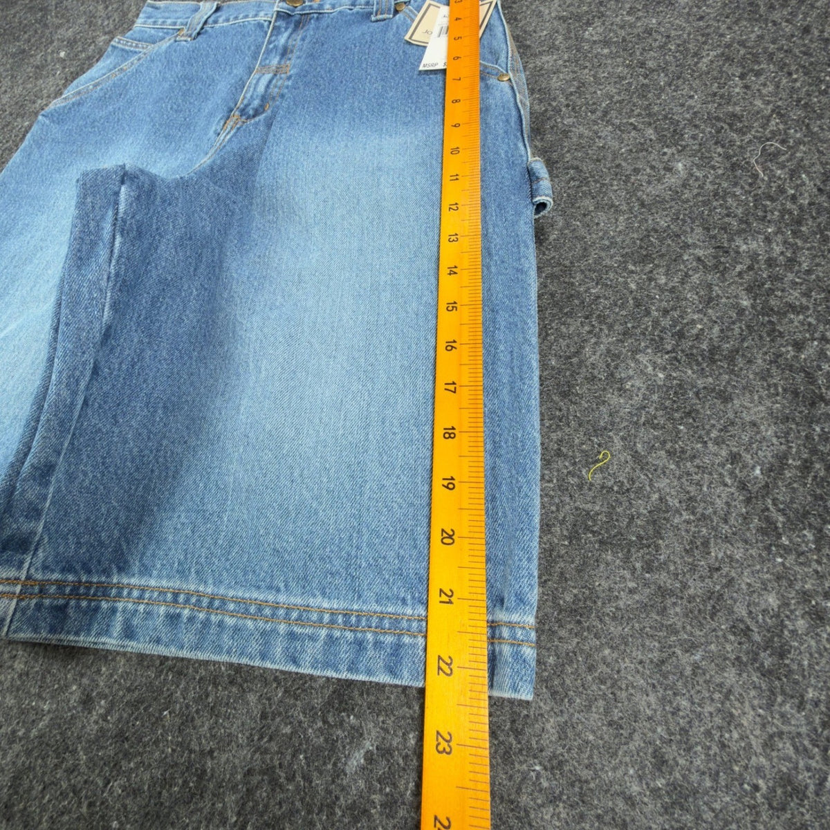 John Deere Y2K Carpenter Denim Shorts Boys 16 Stone Wash Blue NWT Vintage Style - take2supply