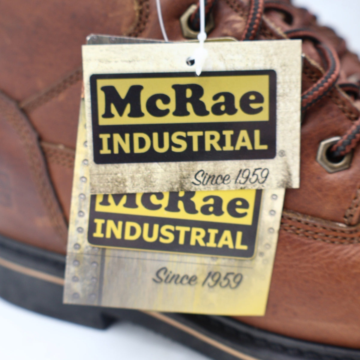 McRae Industrial Work Boots Mens 9W Brown Leather EH Rated Lace Up MR88122 NEW - take2supply