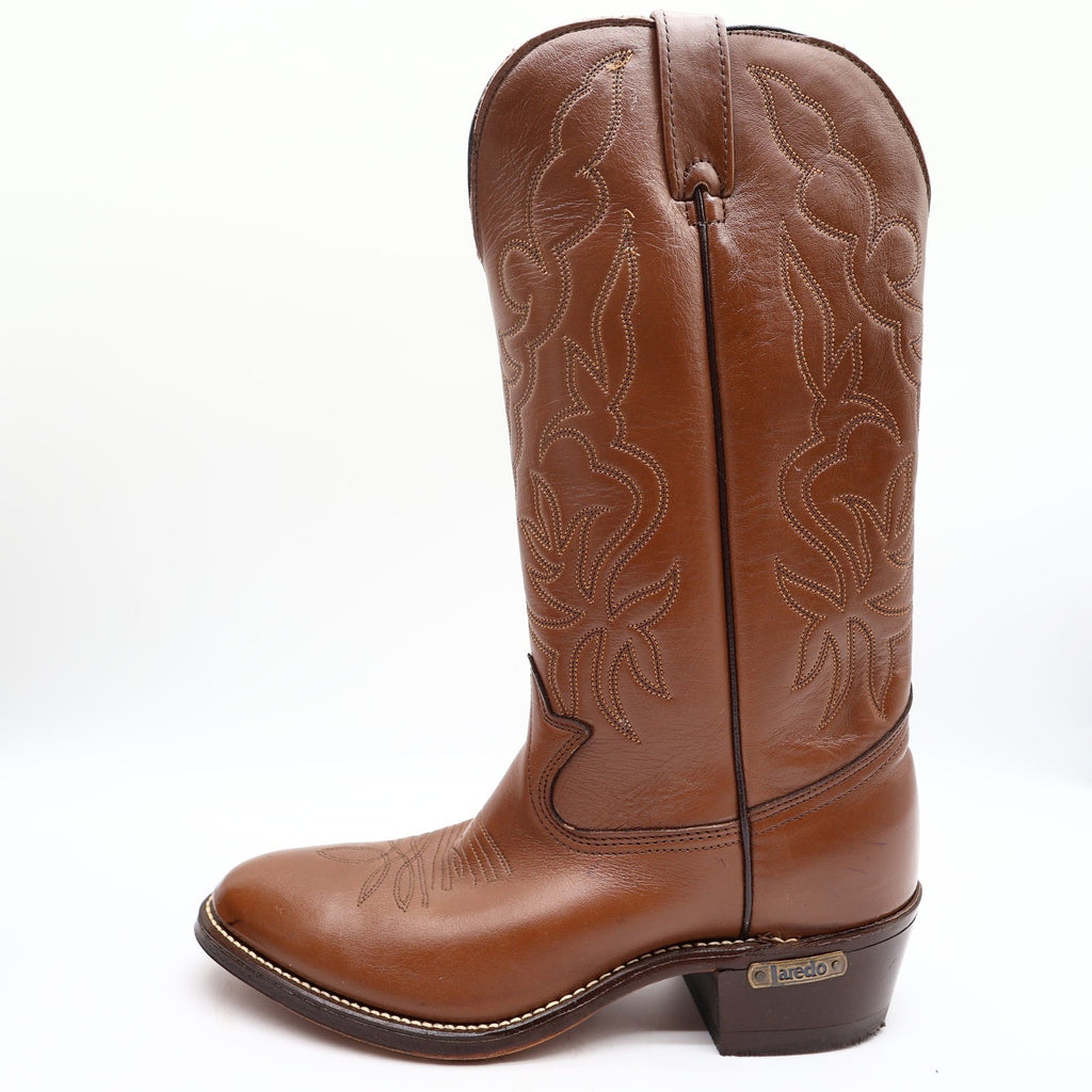 Laredo Vintage 90s Western Boots Mens 8 D Tan Brown Leather Cowboy 2786 NIB - take2supply