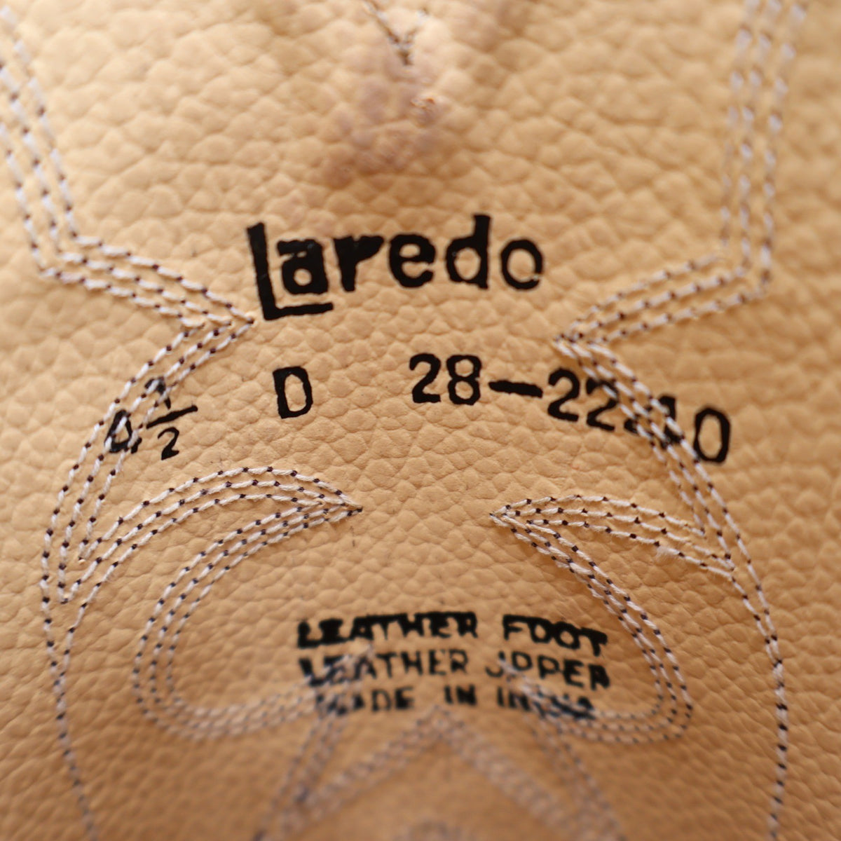 Laredo Western Boots Kids 4.5 D Vintage Tan Leather Deadstock 28-2240 - take2supply